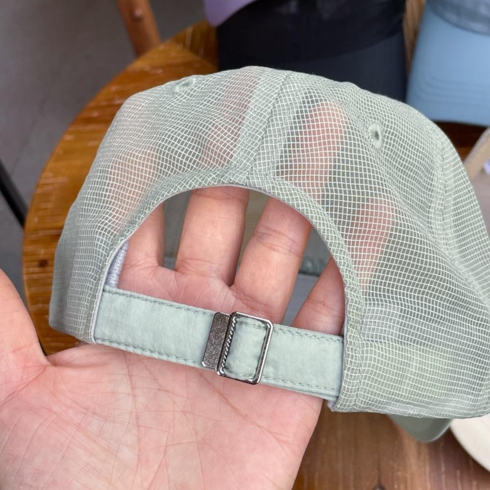 Short Brim Baseball Cap Letter Embroidery Two Tone Color Block Quick Dry Fabric Unisex Breathable Hat for Casual Running Sports