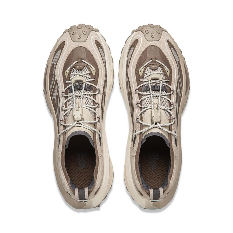 Scarpe da corsa basse da uomo Li Ning Ranger, beige e marrone, modello AZGW311-4