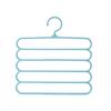Non-slip 5-Layer Pants and Scarf Hanging Rack - Ideal for Dorms and Homes