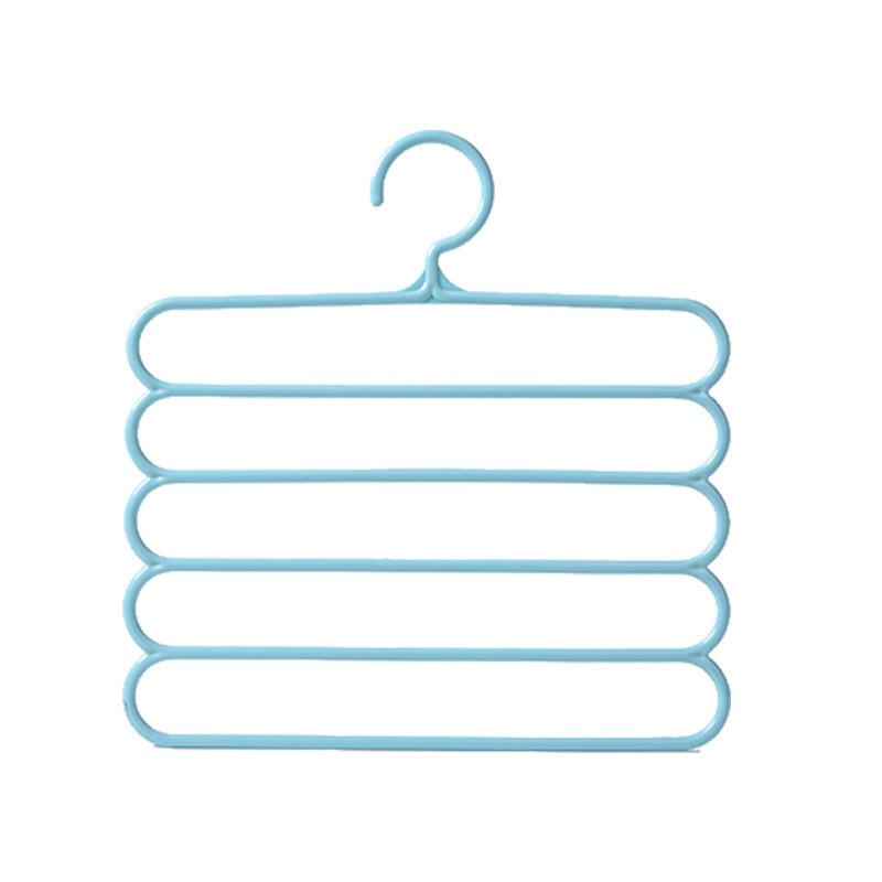 Non-slip 5-Layer Pants and Scarf Hanging Rack - Ideal for Dorms and Homes
