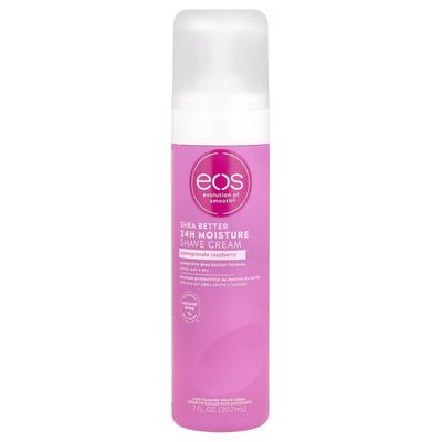 EOS, Shea Butter Shaving Cream, Pomegranate Raspberry Flavor, 7 Fl Oz (207 Ml)