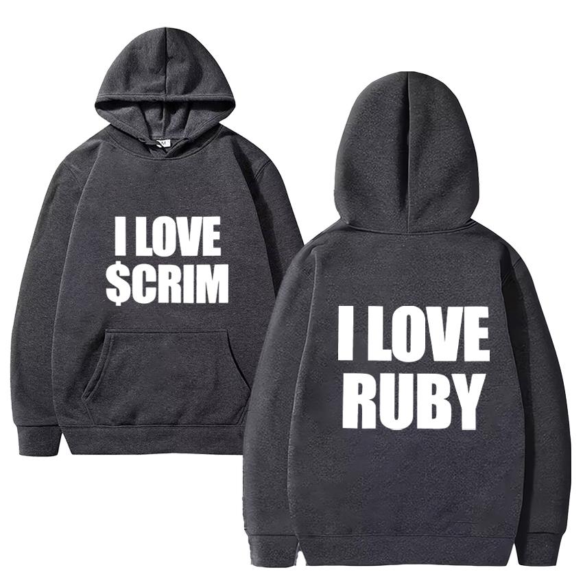 Suicideboys I Love Scrim I Love Ruby Double Sided Printed Hoodie Men Women Vintage Streetwear Unisex Fleece Long Sleeve Pullover S