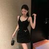 French Style Sequined Camisole Dress - Autumn Slimming Bodycon Skirt for Women