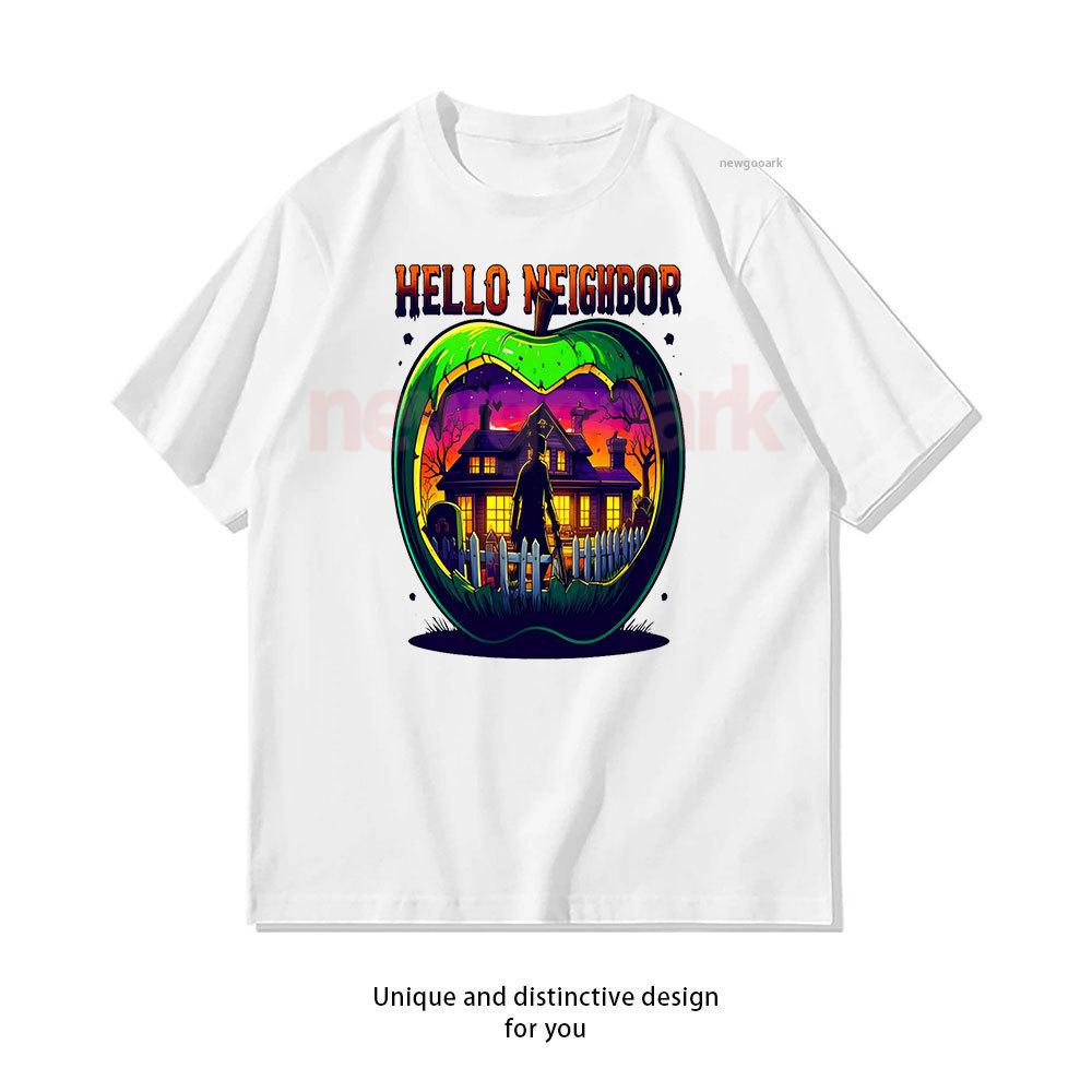 

Hello Neighbor Puzzle Games Printed Tshirt Woman Man Casual Cotton T Shirts Creative Streetwear Oneck Ropa Hombre Unisex S