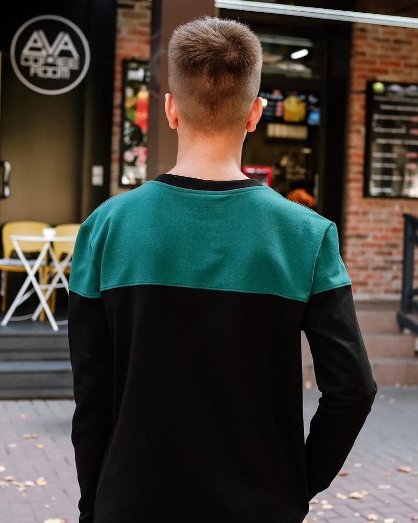 Boys’ Sweatshirt – Stylish Two-Tone Double-Knit Fabric, Comfortable Fit, Any Season, 6387-057 HC