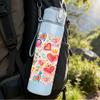 1PC Heart Love Seamless Pattern Print 750ml Color Plastic Sports Water Bottle Leakproof Flip Straw Lid Suitable for Sports Office Home Use