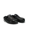 Fashion Baotou Flat Slippers Summer New Round Head Deep Mouth Braided Metal Anti-slip Wear-resistant Low Heel Sandals