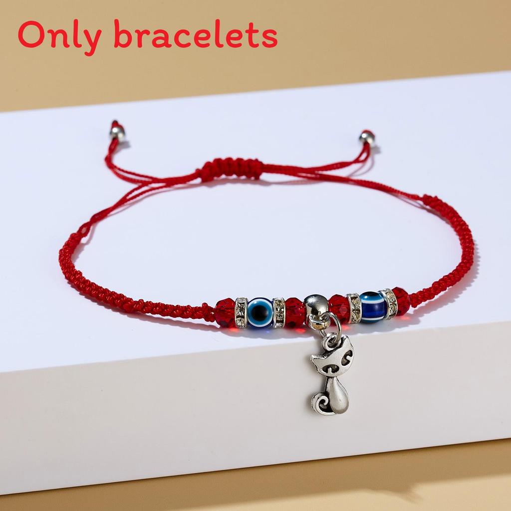 Owl Flower Turtle Elephant Pendant Weaving Bracelet With Alloy For Gift And Travel