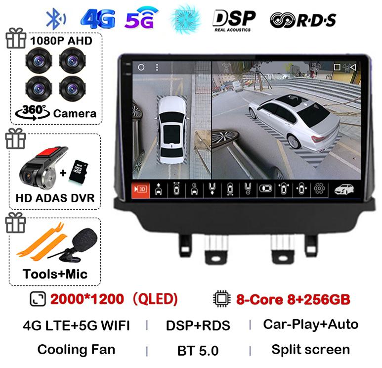 Android 14 Wireless Carplay Auto Car Radio For Mazda CX-3 CX3 Mazda 2 DK 2014 - 2021 Multimedia Video Player GPS Stereo WIFI+4G
