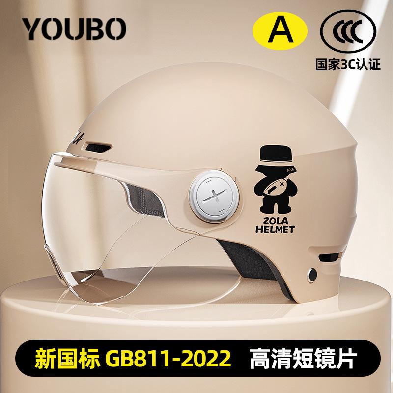 New national standard 3C certified helmet, electric vehicle 3c summer helmet, sun protection and breathable half helmet