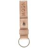 MOONEYES MOON Leather Key Ring, Tan, MKR-151