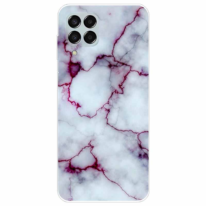 Hülle für Samsung M33 Hülle Marmor Weiches TPU Silikon Handyhüllen für Samsung Galaxy M53 5G Hülle Klarer Bumper M 33 53 Schutz
