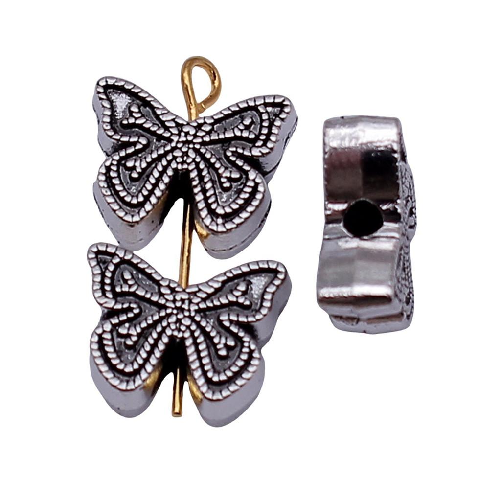Angel Wing Beads Spacer Small Hole Butterfly Charms For Spiritual Jewelry