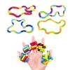 2/4/6Pcs Stress Relief Plastic Twisted Toy Focus Aid Hand Finger Flexibility Training Toy Portable Educational Twisting Loop Fidget Toy