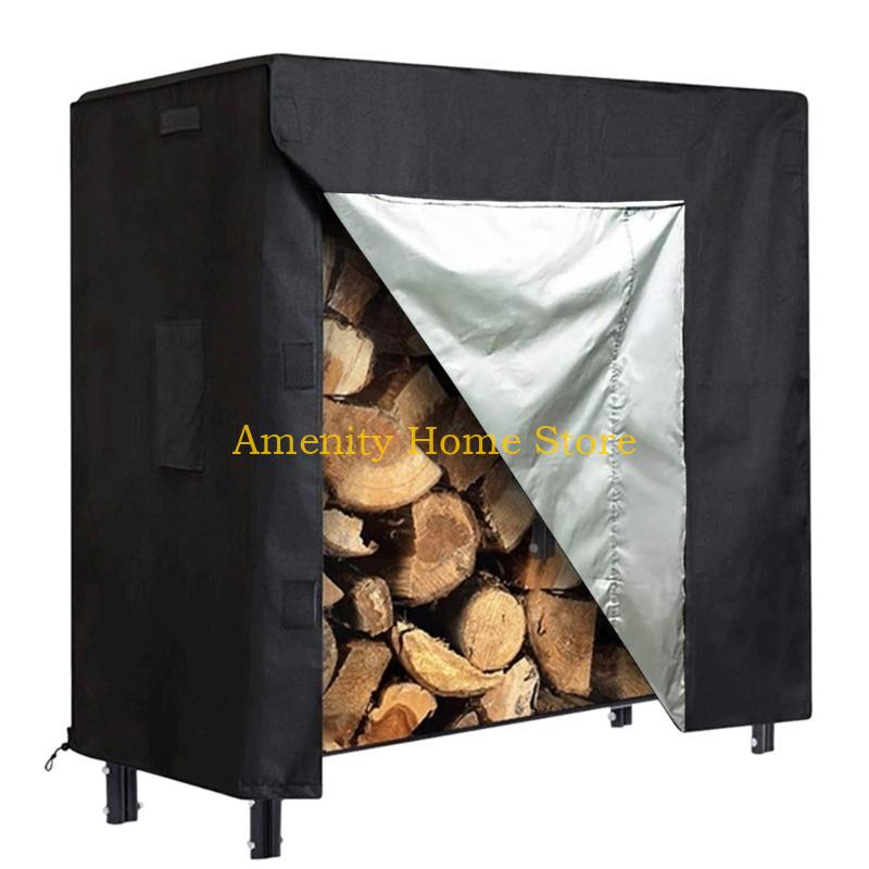 F26C Practical Log Holder Cover Cloth Neat and Organized Firewood Storage Rack Cover Firewood Log Rack Cover