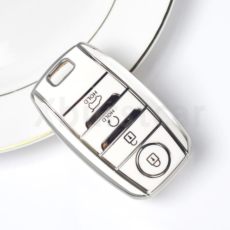 3/4 Buttons Shell For Kia Picanto Sportage RIO 3 Cerato 4 Soul K5 Ceed Optima Seltos Sorento TPU Car Key Case Cover Accessories