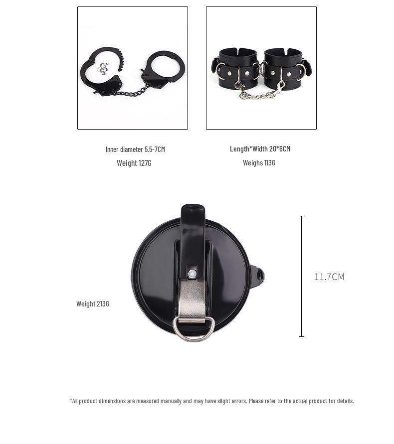 Women's Suction Cup Handcuffs & Foot Cuffs Set for Flirting and Restraint Play