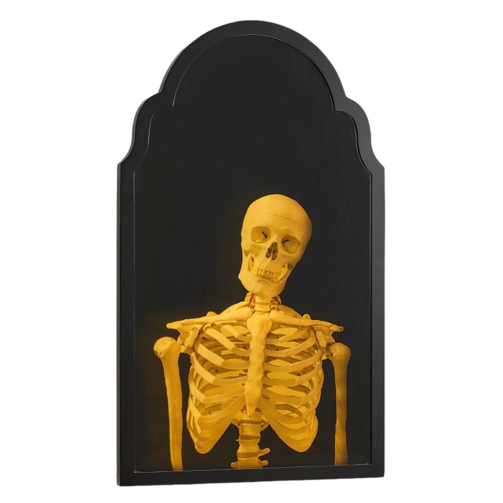 

Хэллоуинское зеркало-новинка с жуткими глазами, голографическое зеркало со светодиодной подсветкой, жуткое привидение для дома/улицы One Size