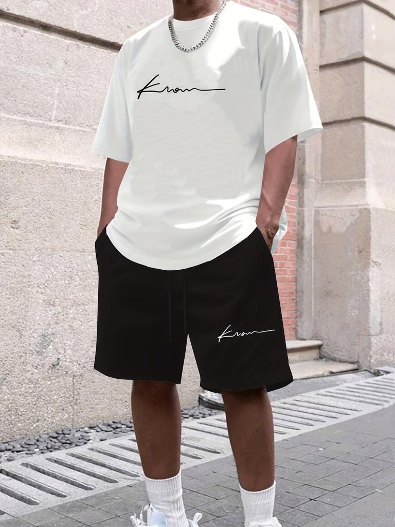 Herrenanzug Kurzarm-T-Shirt und Shorts