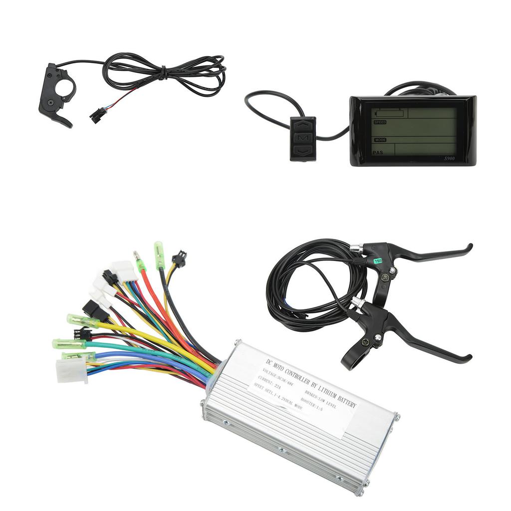 22A Electric Bicycle Conversion Kit JN22A Controller S900 Panel Brake Handle and Thumb Throttle for 500W Motor