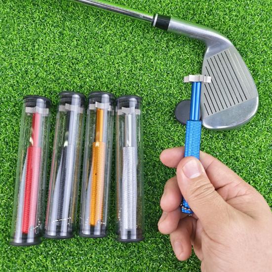 1 Set Golf Club Groove Sharpener with 6 Heads Compact Size Reusable 6-Tip Golf Club Re-Grooving Cleaning Tool