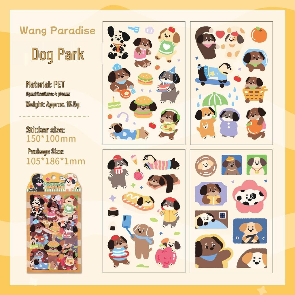 ZABC Fantasy Land Animal Stickers - 4 Cute Styles for Journal Decoration