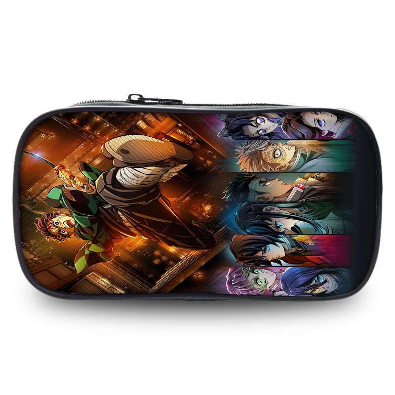 Demon Slayer Kimetsu No Yaiba Stationery Storage With Spacious Design For School And Gift Use