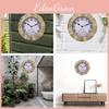 Charming 10 Inch Outdoor Waterproof European Style Resin Wall Clock With Thermometer Ideal For Home Decor