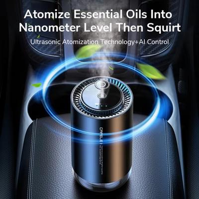 Car Air Freshener Essential Oil Fragrance Diffuser Smell Distributor USB Rechargeable Aromatherapy Scent Air Freshener LED Light