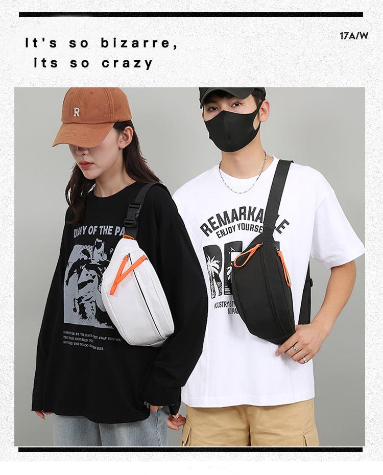 Men's Wear-Resistant Crossbody Bag: Trendy, Simple, Sports-Style Mobile Waist & Chest Bag
