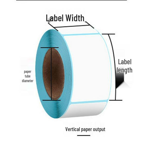 Durable Thermal Label Paper 60x40-100x100-100x150, Custom Adhesive Barcode Stickers
