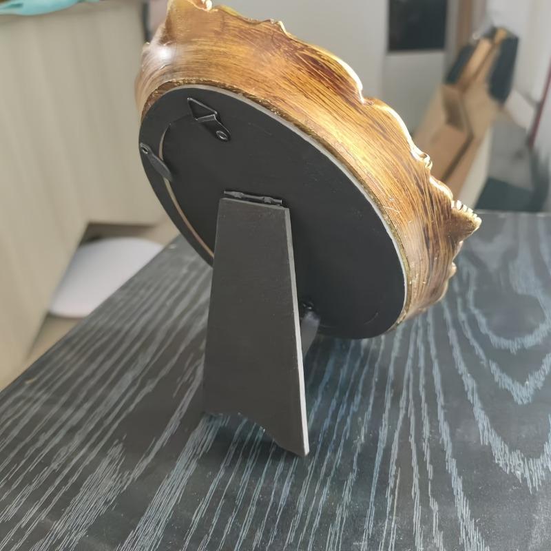 1Pc Six Inches Vintage-Inspired Oval Frame - Bronze & Golden Glass Elegant European Decorative Art and Craft Piece