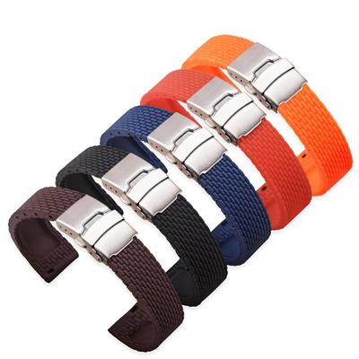 18mm 20mm 22mm 24mm cinturino in silicone fibbia pieghevole per Samsung Galaxy Watch6 Pro 45mm cinturino in gomma a sgancio rapido orologio 6 40mm 44mm cinturino