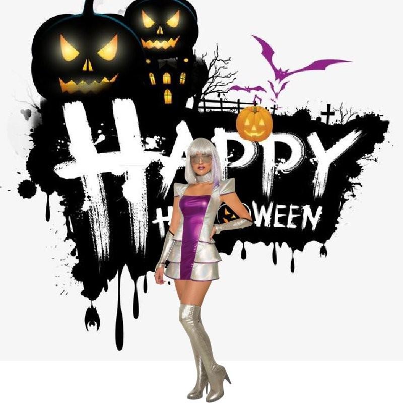 Elegant Women's Alien Astronaut Costume For Halloween Cosplay And Stage Performance M-xl Sizes