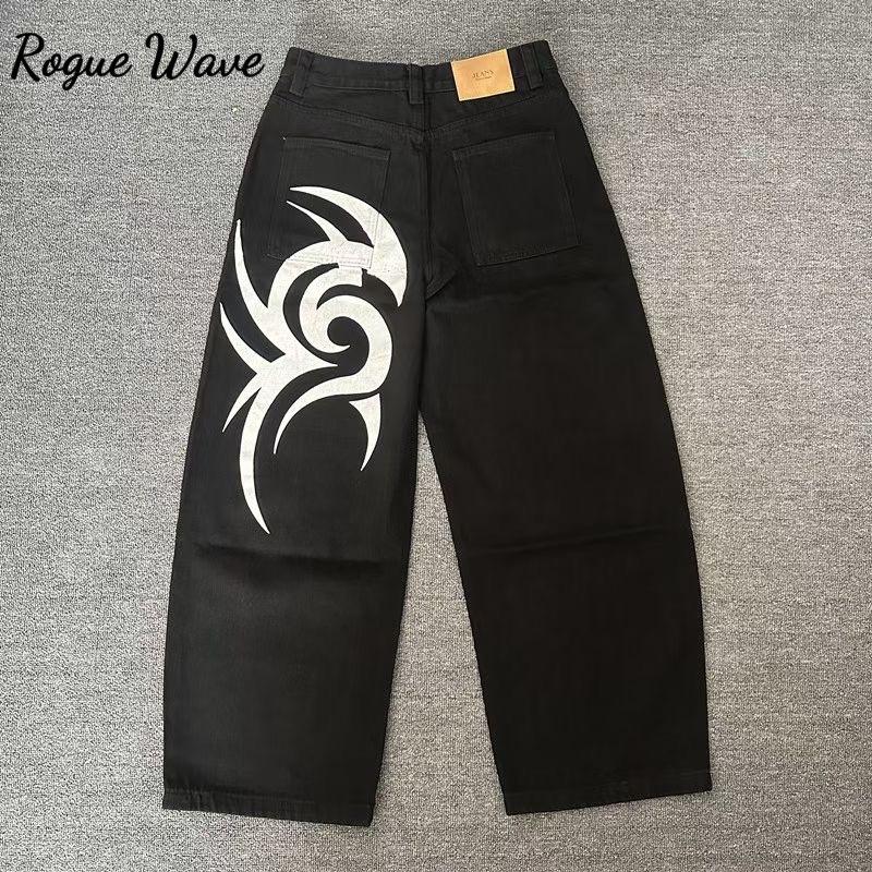 

RogueWave Street Hip Hop Black Loose Pants Fashion Streetwear XS чорний