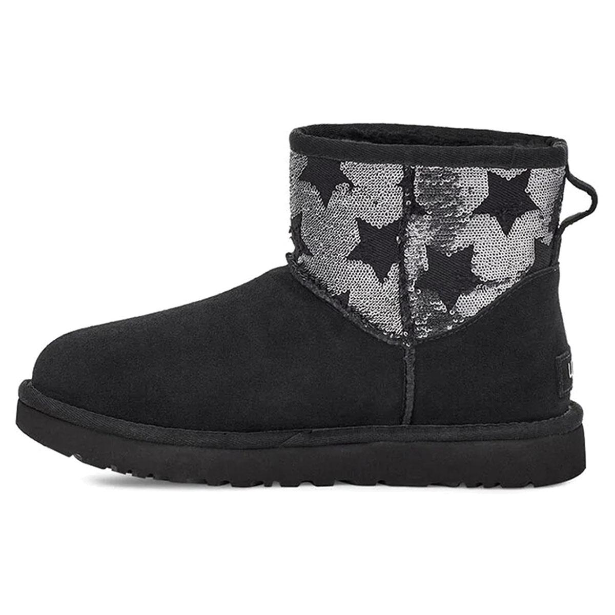 

UGG Classic Mini Sequin Stars Star Black Women s 1109441-BLK 37
