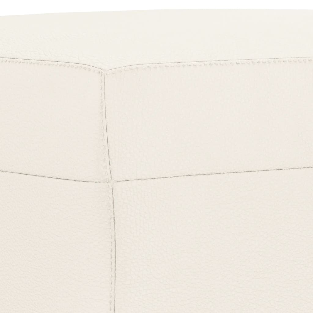 Cream Bench 100 X 35 X 41 Cm Artificial Leather