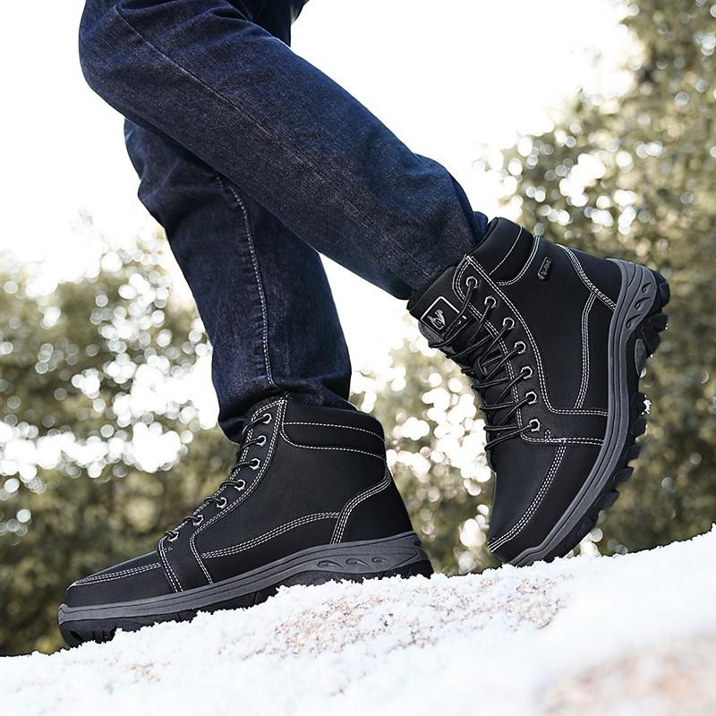 Fashion Men Plus Size Men Outdoor High Tops Hiking Shoes Work Shoes Warm Cotton Shoes Snow Boots Outdoor Shoes D567