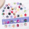 50 Multicolor Transparent Gradient Cherry Blossom Petal Charms for DIY Jewelry