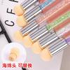 Double-Head Sponges Gradient Painting Pen 1Pcs Handle Painting Dotting Brush Clear Rhinestone Handle Nail Art Dotting Pen