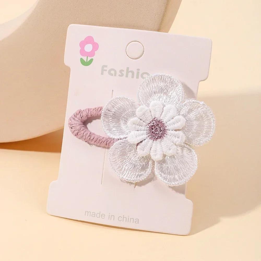 1/2/5 set Ins Daisy Flower Hair Clips Baby Girl Hairpins for Kids Lace White Barette Princess Hooks Infant Accessories Korean