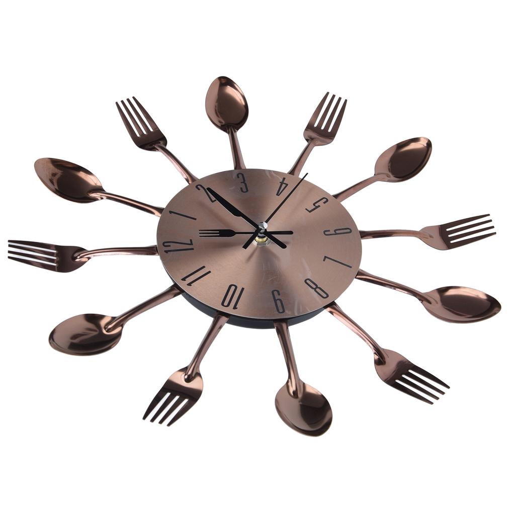 Kitchen Wall Clock Multipurpose Cutlery Kitchen Utensil Clock for Kitchen Restaurant Home Decor