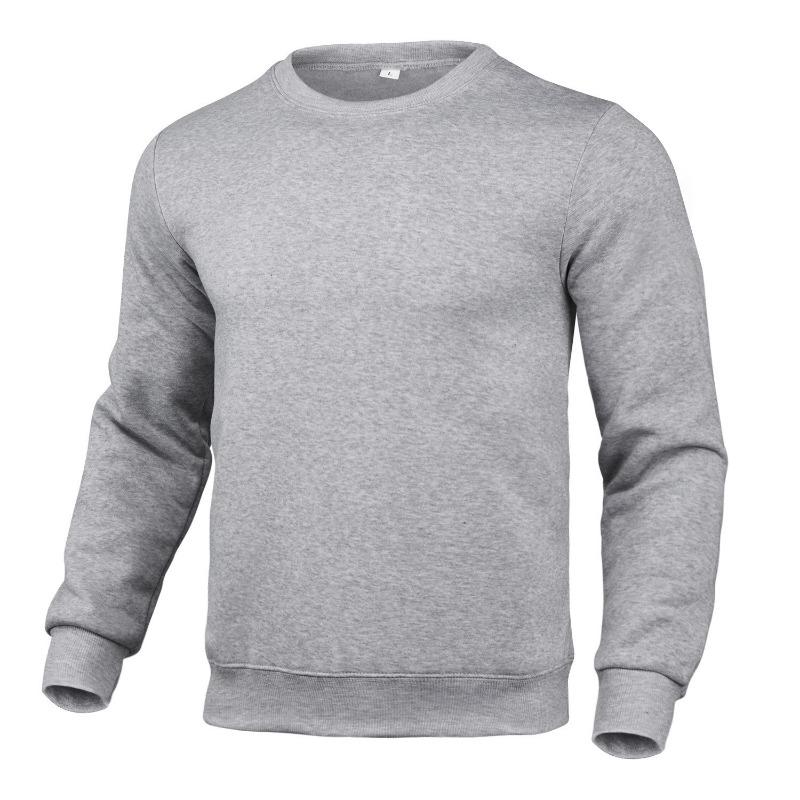 Maglie alla moda da uomo a maniche lunghe a tinta unita girocollo casual pullover con vestibilità ampia