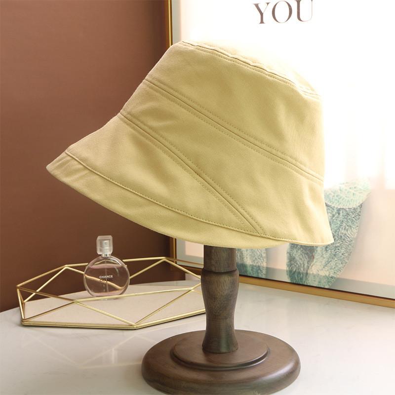 Cotton Fisherman Hat With Wide Brim Sunshade For Summer Casual Women