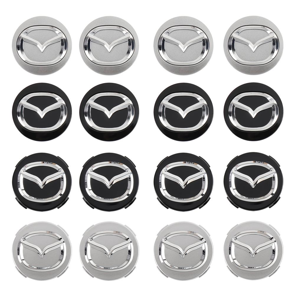 4 Stück 56mm Auto Radnabenabdeckung Ersatz für Mazda 2 3 5 6 7 323 626 RX7 RX8 MX3 CX3 CX5 Axela Atenza Skyactiv Angksela