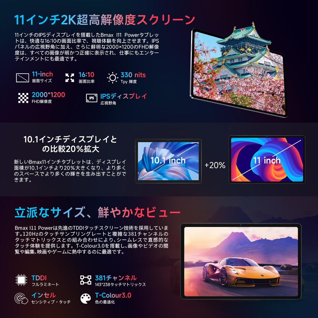 10 Inches and Above 2024 New Bmax 11 Inch Android 14 TF 2K IPS Helio G99 Fast 4G Calling Lightweight Full Metal Body I11 Power [Tablet Release]