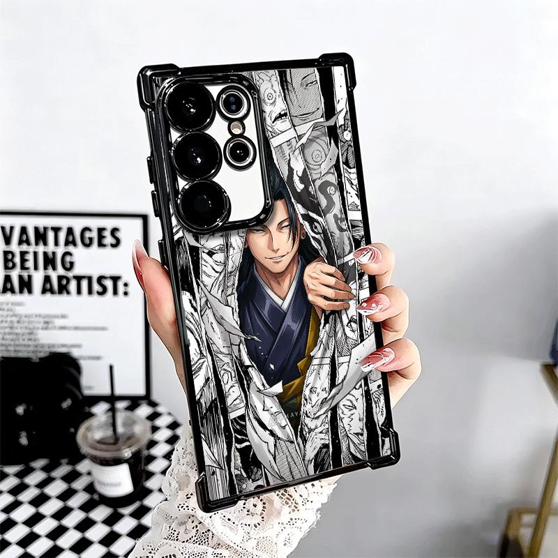 Anime Geto Suguru JUJUSU Plating Phone Case For Samsung Galaxy S24 S25 FE S26 Edge S23 Ultra S22 S21 Plus S20 Anti-Fall Airabag