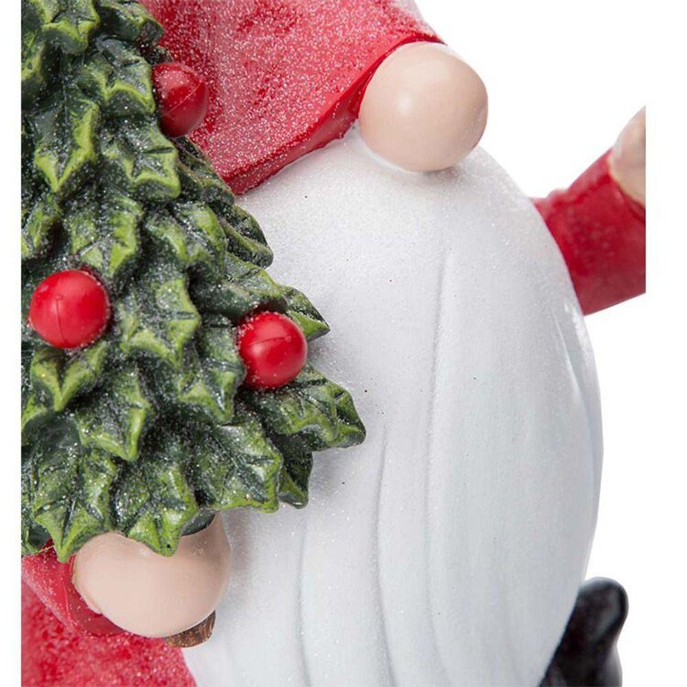 Cute Christmas Santa Claus Statue Resin Dwarfs Figurines Home Ornament Gnome Decor Sculptures Yard