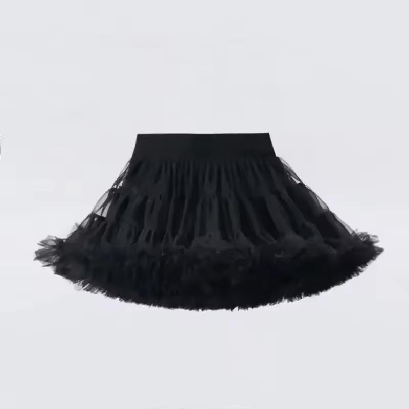 Lace Skirt Girls Fluffy Chiffon Pettiskirt Solid Colors Tutu Skirts Girl Dance Skirt Christmas Tulle Petticoat Tulle