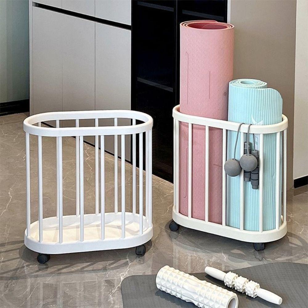 Movable Dirty Clothes Basket Moisture-proof Yoga Mat Storage Basket Laundry Basket  Home Use